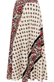 REDValentino   Printed silk midi skirt at Net A Porter