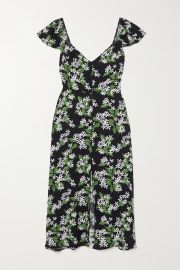 REFORMATION Baxley floral-print crepe de chine midi dress NET-A-PORTER at Net a Porter