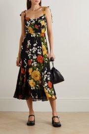 REFORMATION Nadira floral-print georgette midi dress NET-A-PORTER at Net a Porter