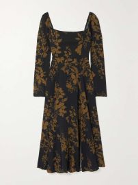 REFORMATION Sigmund floral-print crepe de chine midi dress NET-A-PORTER at Net a Porter