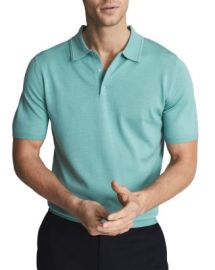 REISS Blair Wool Snap Polo Shirt   Bloomingdales at Bloomingdales