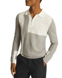 REISS Braydon Colorblock Half Zip Polo Men - Bloomingdale s at Bloomingdales