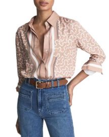 REISS Camilla Scarf Print Shirt Bloomingdales at Bloomingdales