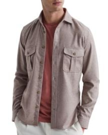 REISS Chase Long Sleeved Brushed Twin Pocket Button Down Shirt Bloomingdales at Bloomingdales