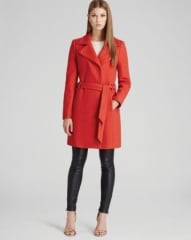 REISS Coat - Lavina Textured Fit andamp Flare at Bloomingdales