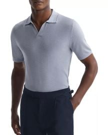 REISS Duchie Short Sleeved Open Collar Polo Shirt Bloomingdales at Bloomingdales