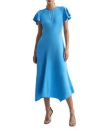 REISS Eleni Cap Sleeve Midi Dress Bloomingdales at Bloomingdales