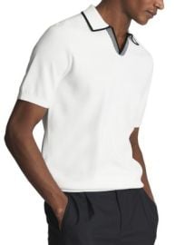 REISS Ettrick Open Collar Tipped Polo Bloomingdales at Bloomingdales