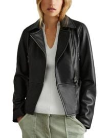 REISS Febe Belted Leather Moto Jacket Bloomingdalex27s Women at Bloomingdales