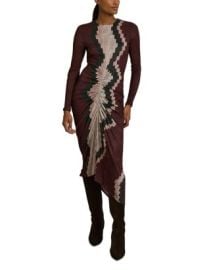 REISS Georgia Printed Ruched Jersey Dress Bloomingdales at Bloomingdales