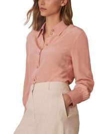 REISS Gianna Silk Shirt Bloomingdalex27s Women at Bloomingdales