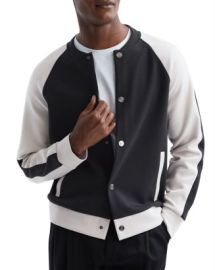 REISS Giles Long Sleeved Interlocked Color Blocked Jacket Bloomingdales at Bloomingdales