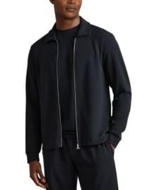 REISS Hudson Textured Zip Front Sweater Bloomingdalex27s Men at Bloomingdales