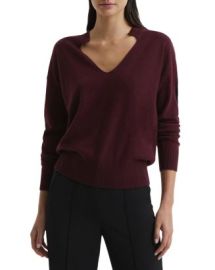 REISS Isabella Color Blocked V Neck Sweater Bloomingdales at Bloomingdales