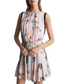 REISS Jacqueline Leaf Print Mini Dress Bloomingdales at Bloomingdales