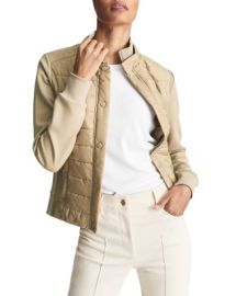 REISS Jada Mixed Media Jacket Bloomingdalex27s Women at Bloomingdales