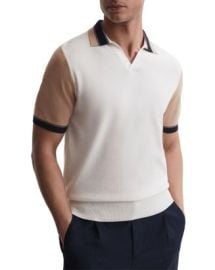 REISS Kingsford Short Sleeved Open Collar Polo Shirt Bloomingdales at Bloomingdales