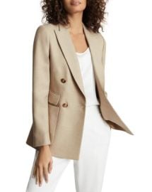 REISS Larsson Double Breasted Twill Blazer Bloomingdales at Bloomingdales