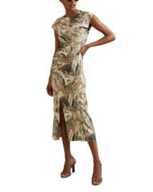 REISS Lennia Printed Jersey Midi Dress Bloomingdales at Bloomingdales