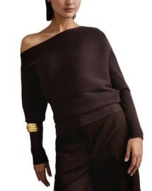 REISS Lorna Drape Knitted Top Bloomingdales at Bloomingdales