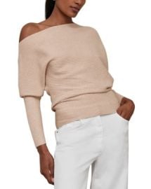 REISS Lorna Drape Knitted Top Bloomingdales at Bloomingdales