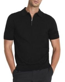 REISS Maxwell Merino Wool Solid Regular Fit Quarter Zip Polo Shirt   Bloomingdales at Bloomingdales