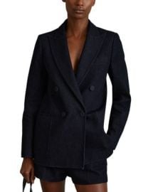 REISS Maya Double Breasted Denim Blazer Bloomingdale39s at Bloomingdales