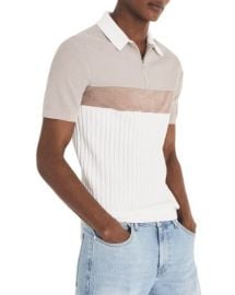 REISS Mercy Quarter Zip Colorblocked Polo   Bloomingdales at Bloomingdales