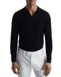 REISS Milburn Long Sleeved Open Collar Sweater Bloomingdales at Bloomingdales