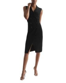 REISS Milena Sleeveless Knit Tuxedo Dress Bloomingdales at Bloomingdales