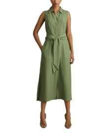 REISS Morgan Sleeveless Belted Dress Bloomingdales at Bloomingdales