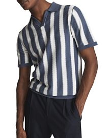 REISS Morocco Striped Open Collar Polo Bloomingdales at Bloomingdales