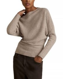 REISS Nelly Drape Knitted Top Pull On Bloomingdales at Bloomingdales