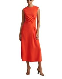 REISS Petite Stacey Side Ruched Midi Dress Bloomingdales at Bloomingdales