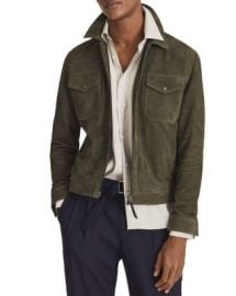 REISS Pike Suede Trucker Jacket Bloomingdales at Bloomingdales