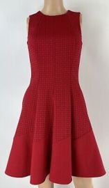 REISS Pinot Cutout Fit and Flare Knee Length Dress Cherry Red Sz 2 eBay at eBay