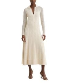 REISS Pointelle Knit Panelled Midi Dress Bloomingdalex27s Women All Women at Bloomingdales