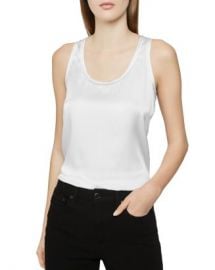 REISS Remey Mixed-Media Tank Women - Bloomingdale s at Bloomingdales