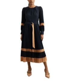 REISS Tori Color Blocked Pleated Dress Bloomingdale39s at Bloomingdales