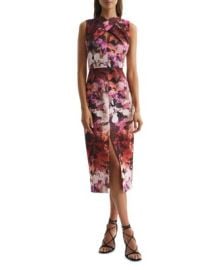 REISS Vega Printed Midi Dress Bloomingdales at Bloomingdales