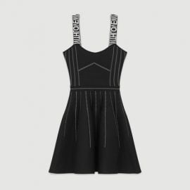 RELIEF Reversible weaved short dress at Maje