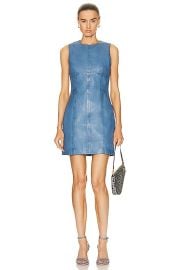 REMAIN Leather Sleeveless Mini Dress in Coronet Blue FWRD at FWRD