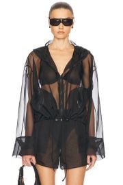 RENGGLI Organza Anorak in Noir FWRD at FWRD