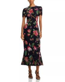 RHODE Lulani Floral Print Midi Dress Bloomingdales at Bloomingdales