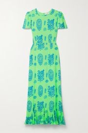 RHODE Lulani printed crepe de chine midi dress NET-A-PORTER at Net a Porter