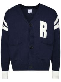 RHUDE Lightning two-tone Cardigan Blue at Farfetch