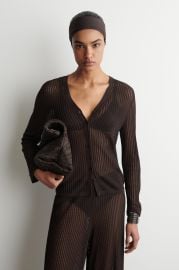 RIBBED OPEN-KNIT CARDIGAN at COS