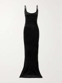 RICK OWENS Ruched velvet gown NET-A-PORTER at Net a Porter