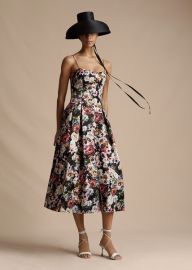 RICKIE DRESS IN PRINTED DUCHESS Adam Lippes at Adam Lippes