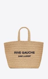 RIVE GAUCHE TOTE IN RAFFIA Saint Laurent YSLcom at YSL